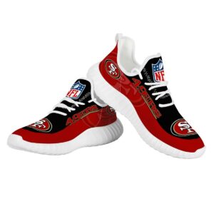 NFL San Francisco 49ers Questar Flow Yeezy Sneaker Running Shoe for women and men