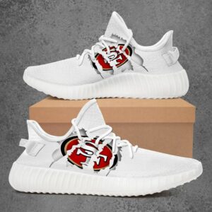 San Francisco 49Ers Yeezy Boost 350 V2 Shoes Top Branding in 2022 | Boost shoes, Yeezy sneakers, Black shoes