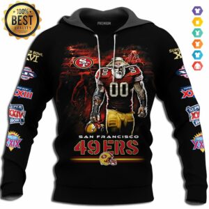 Best San Francisco 49ers 3D Printed Hooded Pocket Pullover Hoodie Gift For Fans