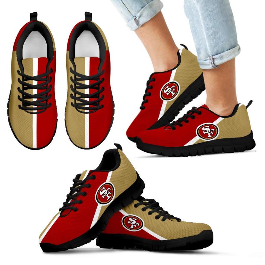 Dynamic Aparted Colours Beautiful Logo San Francisco 49ers Sneakers ...