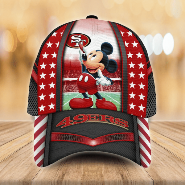 Nfl San Francisco 49Ers Mickey Mouse 3D Cap Dttcap100323